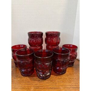 Vintage Ruby Red Bullseye Tumbler Set | Wheaton Glass Co.